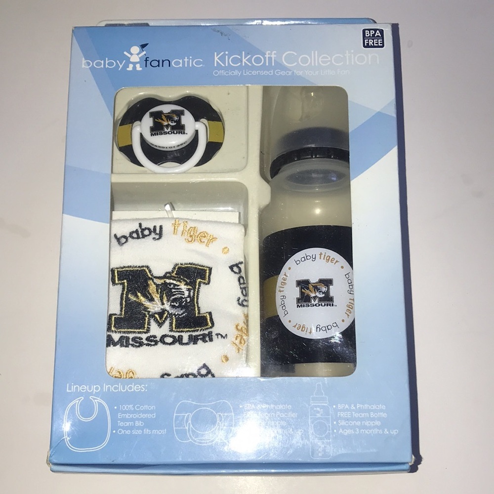 NIB University of Missouri 3-pc  Baby Set